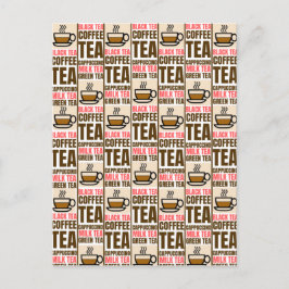 KOFFIE TEA PATTERN, Briefkaart