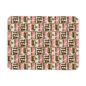 KOFFIE TEA PATTERN, Flexibele fotomagneet Magneet (Horizontaal)