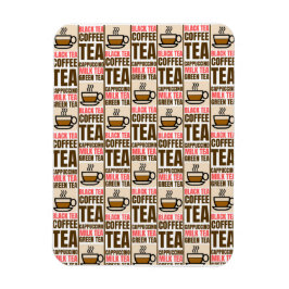 KOFFIE TEA PATTERN, Flexibele fotomagneet Magneet