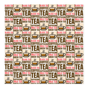 KOFFIE TEA PATTERN, Fotouitbreiding Foto Afdruk