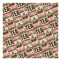 KOFFIE TEA PATTERN, Glanzend Poster
