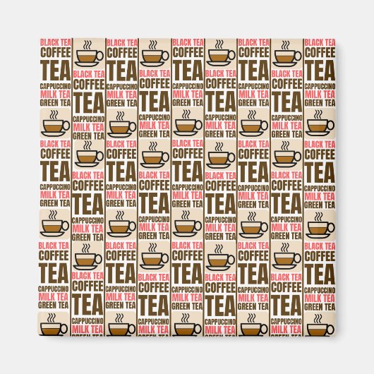KOFFIE TEA PATTERN, magneet (Voorkant)