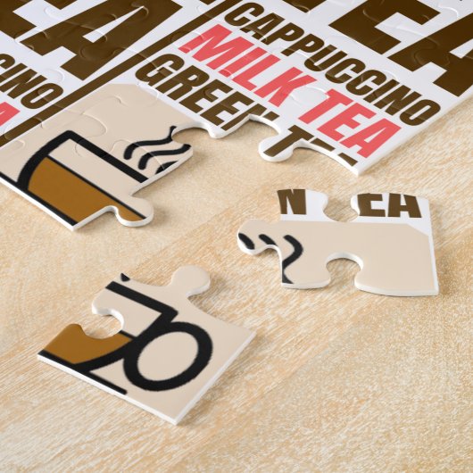 KOFFIE TEA PATTERN, puzzel Legpuzzel (Zijkant)
