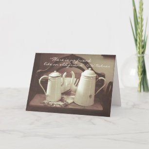  koffie/theapots-vriendschap "Old Friend" Kaart