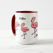 Koffie thee break roze flamingo mok (Voorkant links)