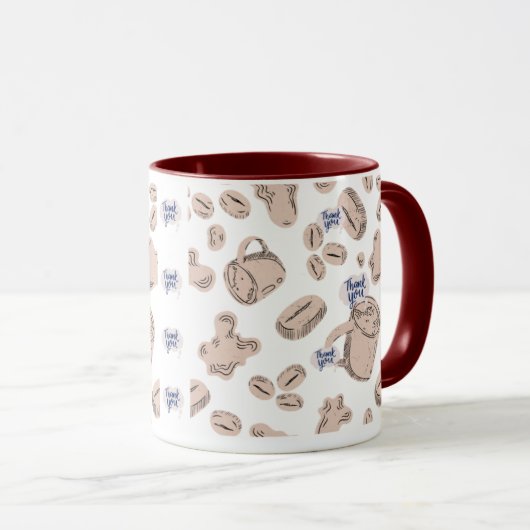 "Koffie, thee, dank je" Mok (Voorkant rechts)