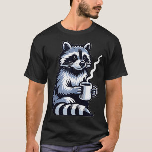Koffie Thee Drink Racoon Zoo Dierenvriend T-shirt