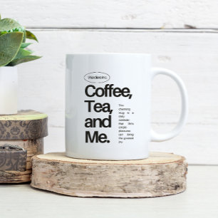 Koffie, thee en ik – Minimalistische statement mok
