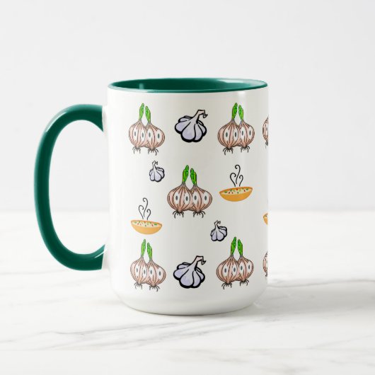 Koffie thee Mokken, uien knoflook koken Mok (Links)