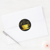 KOFFIE & THEE RONDE STICKER (Envelop)