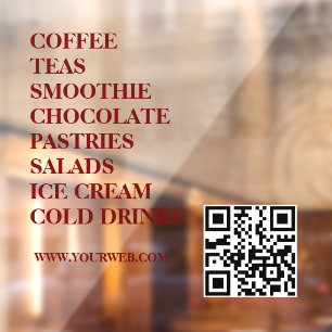 Koffie Thee Salades Ramen Transparante Vinyls Et Raamsticker