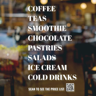 Koffie Thee Salades Ramen Venster Vinyls Transpara Raamsticker
