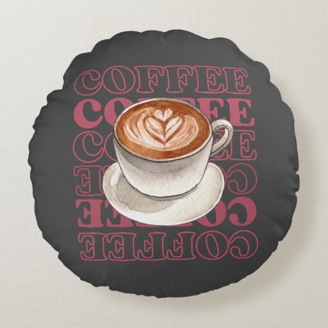 Koffie thema gooi kussen (Voorkant)