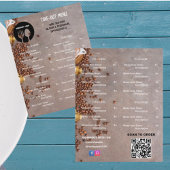 Koffie Thema Restaurant Afhalen Menu met QR-code
