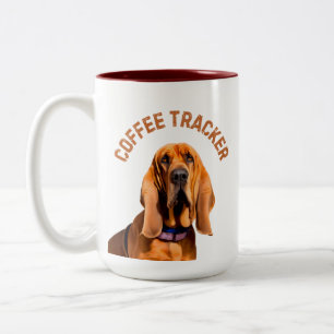 Koffie Tracker Hound Dog Tweekleurige Koffiemok