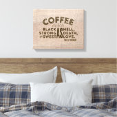 Koffie Turks Proverb Canvas Afdruk (Insitu (Slaapkamer))