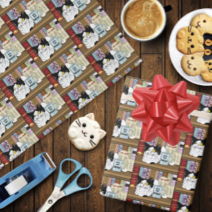 Koffie Tuxedo Kat Grappig Cadeaupapier