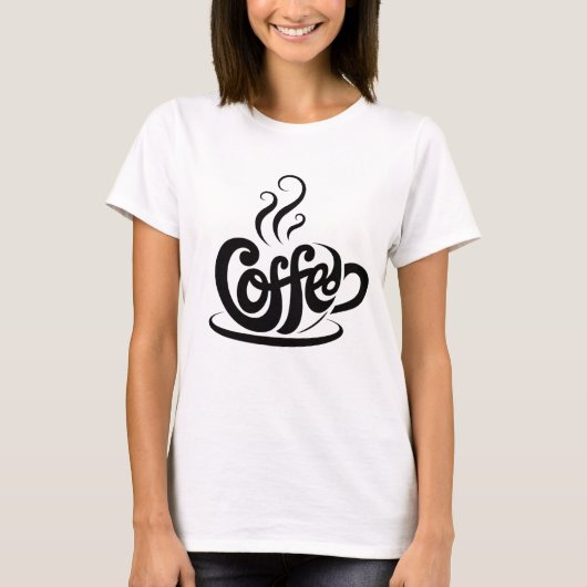 Koffie typografie T-shirt (Voorkant)