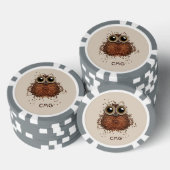 Koffie Uil aangepaste monogram poker chips (Opstapeling)