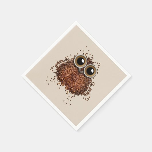 Koffie Uil papieren servetten (Hoek)