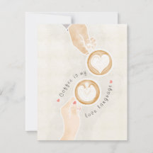 Koffie Uitnodiging Waterverf Poster Kaart