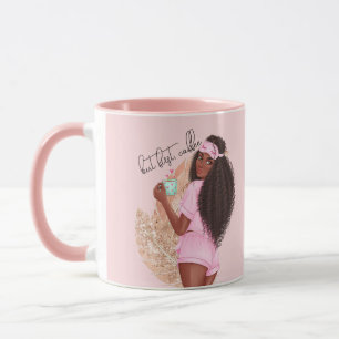 Koffie vals glitters meisje haar roze roze   mok