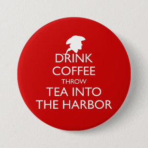KOFFIE VAN DE DRINK DOOR TEA IN DE HARBOR RONDE BUTTON 7,6 CM