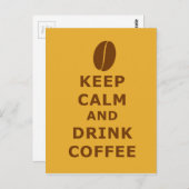 KOFFIE VAN DE HOOGTE EN VAN DE DRINK BRIEFKAART (Voorkant / Achterkant)