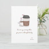 Koffie van mijn leven Valentijnsdag platte Kaart (Staand voorkant)