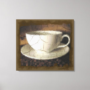 Koffie van Oud Canvas Afdruk