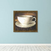 Koffie van Oud Canvas Afdruk (Insitu (Houten vloer))