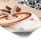 Koffie vastleggen met liefde poster (Hoek)