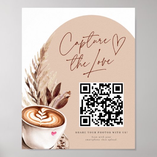 Koffie vastleggen met liefde poster (Voorkant)