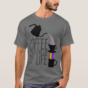 Koffie vergroot mijn leven t-shirt