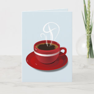 KOFFIE VERJAARDAG WENSKAART BEDANKKAART