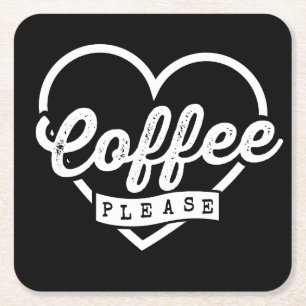 KOFFIE VIERKANTE KARTONNEN ONDERZETTER