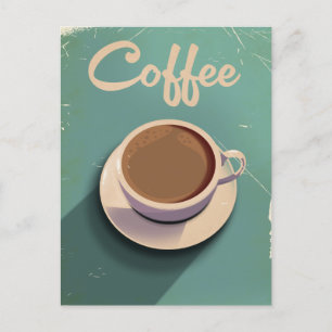 Koffie vintage reclame briefkaart