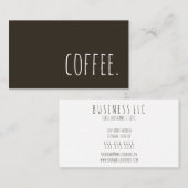 koffie. visitekaartje (Voorkant / Achterkant)