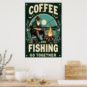 Koffie & Vist Samen Poster (Keuken)