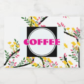 Koffie Voedselcontainer Etiket (Enkel label)