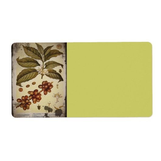 Koffie voor Afbeeldingen met retro Etiket (Voorkant)