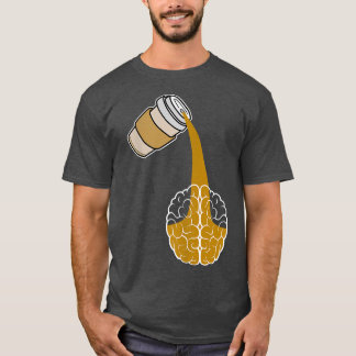 Koffie voor het schamele koffie van het brein t-shirt