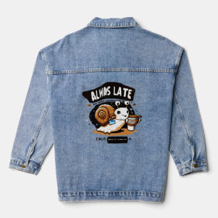 Koffie voor Late Person Coffee Mok Denim Jacket