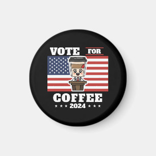Koffie voor president, stem op koffie magneet