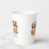 Koffie voor Talkie Funny Retro-tekststijl Papieren Bekers (Rechts)