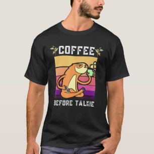 Koffie voor Talkie Sloth T-shirt