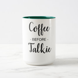 Koffie voor Talkie Tweekleurige Koffiemok