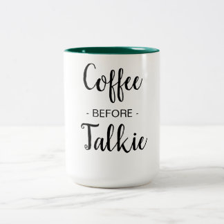 Koffie voor Talkie Tweekleurige Koffiemok