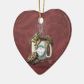 Koffie voor theebeker keramisch ornament (Links)