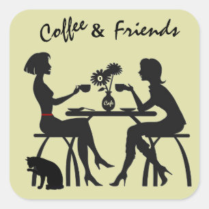 Koffie & Vrienden Cadeau en Envelop Stickers